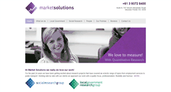 Desktop Screenshot of marketsolutions.com.au