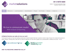 Tablet Screenshot of marketsolutions.com.au